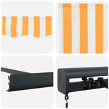 Retractable Awning Orange and White 500 x 300 cm 3331207