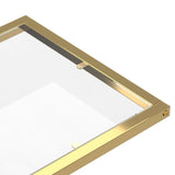 Computer Side Table Transparent 50x35x65 cm Tempered Glass 331645