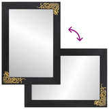 Bathroom Mirror with Mirror Black and Silver 70 x 50 x 2.5 cm 4018839