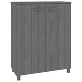 Shoe Cabinet HAMAR Dark Grey 85x40x108 cm Solid Wood Pine 340518