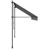 Retractable Awning Anthracite 350x150 cm Fabric and Steel 368741