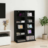 CD Cabinet 2 pcs Black Oak 33 x 23.5 x 97.5 cm Engineered Wood 8012693