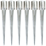 Ground Spikes 6 pcs Silver 12x91 cm Galvanised Steel 145434