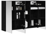 Bathroom Mirror Cabinet Black Oak 70 x 14.5 x 70 cm 889088