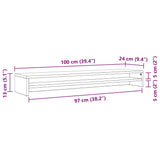 Monitor Stand Sonoma Oak 100x24x13 cm Engineered Wood 800336