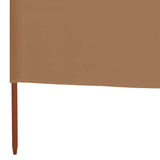 9-panel Wind Screen Fabric 1200x120 cm Taupe 47195