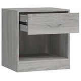 Bedside Cabinets 2 pcs with Drawer Grey Sonoma 342587