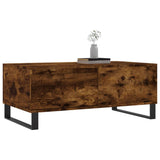 Coffee Table Smoked Oak 90x50x36.5 cm Engineered Wood 830817