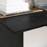 Desk with Drawer Black Oak 100 x 50 x 76 cm Engineered Wood 875250