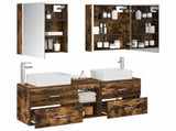 Bathroom Furniture Set 5 pcs Smoked Oak 3406851