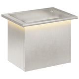 Garden Planter with LED Silver 30 x 40 x 30 cm Stainless Steel 8008078