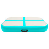 Inflatable Gymnastics Mat with Pump 60x100x15 cm PVC Green 92654