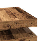Coffee Table 360-Degree Rotatable Old Wood 90x90x34.5 cm 3321358
