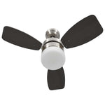 Ceiling Fan with Light and Remote Control 76 cm Dark Brown 51493