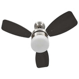 Ceiling Fan with Light and Remote Control 76 cm Dark Brown 51493