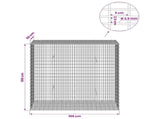 Gabion with 3.5 mm Wire and 5x2.5 cm Mesh 100x50x100 cm 3461852