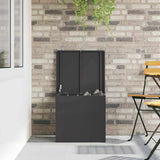 Outdoor Storage Box Black 55 x 50.5 x 50 cm Steel 874574