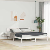 Bed Frame with Headboard White 180 x 200 cm Solid Pine Wood 873437