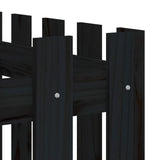 Garden Raised Bed with Fence Design Black 150x50x70 cm Solid Wood Pine 832499