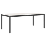 Dining Table White 200 x 100 x 75 cm Solid Pine Wood 3416326