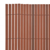 317164 Double-Sided Garden Fence 110x500 cm Brown