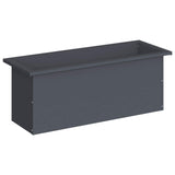 Garden Planter with LED Antracite 30 x 80 x 30 cm Steel 8008102
