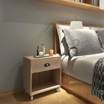 ZNTS Nightstand 2 pcs Brown Solid Wood 243162