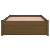 Bed Frame without Mattress Honey Brown Solid Wood 90x190 cm Single 814917