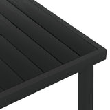 Garden Table Black 140x90x74 cm Aluminium and WPC 312207