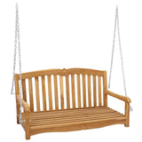 Swing Bench Natural 114 x 60 x 60.5 cm Solid Teak Wood 42030025