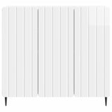 Sideboard High Gloss White 89 x 34.5 x 82 cm Engineered Wood 894419
