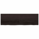 Bathroom Countertop Dark Brown 200x60x cm Treated Solid Wood 3156272