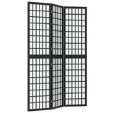 Folding 3-Panel Room Divider Japanese Style 120x170 cm Black 352079