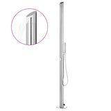 Garden Shower with Brown Base 225 cm Stainless Steel 3070790