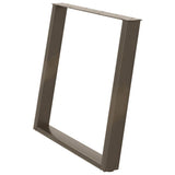 Dining Table Legs U-Shaped 2 pcs Natural Steel 90x cm Steel 4012803
