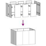 ZNTS Planter 120x80x80 cm Stainless Steel 860791