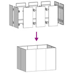 ZNTS Planter White 120x80x80 cm Steel 860788