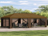 Garden Gazebo 6 x 3 m Taupe Polyester and Steel 190 3376012