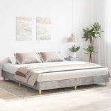 Bed Frame No Mattress Concrete Grey 200x200 cm Engineered Wood 3328702