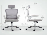 Mesh Back Office Chair, with Lumbar Support - Grey T3398P425008