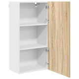 Hanging Cabinet Sonoma Oak and White 50 x 31 x 100 cm 884348