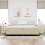 Bed Frame with Mattress Light Green Grey 200 x 200 cm Fabric 3399144