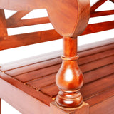 Batavia Bench 98 cm Solid Mahogany Wood Dark Brown 246968