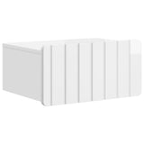 Wall-Mounted Bedside Cabinet High Gloss White 49 x 34.5 x 24 cm 898283