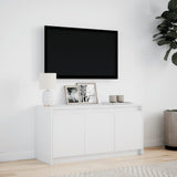TV Cabinet with LED White 100x34x50 cm Engineered Wood 852208