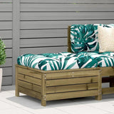 Garden Footstool with Cushion Impregnated Wood Pine 844930