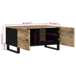 Coffee Table 80x50x40 cm Solid Wood Mango&Engineered Wood 350636