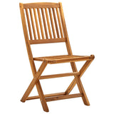 Outdoor Chair Set of 4 Natural Solid Acacia wood Standard 46340