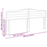 Headboard Concrete Grey Engineered wood 888620