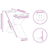 Coffee Table Legs X-Shaped 2 pcs White 60x cm Steel 4012941